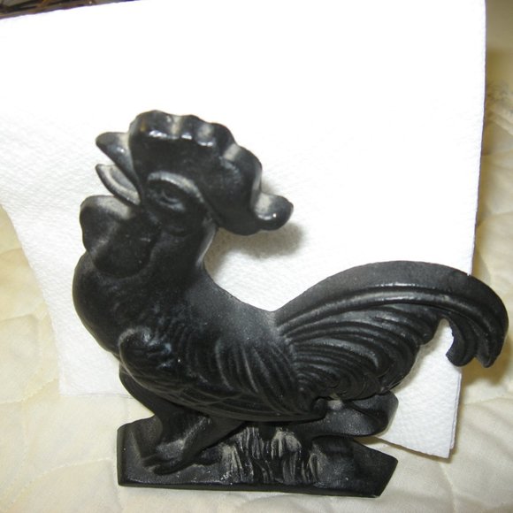 wrought iron metal rooster napkin holder - Picture 5 of 15